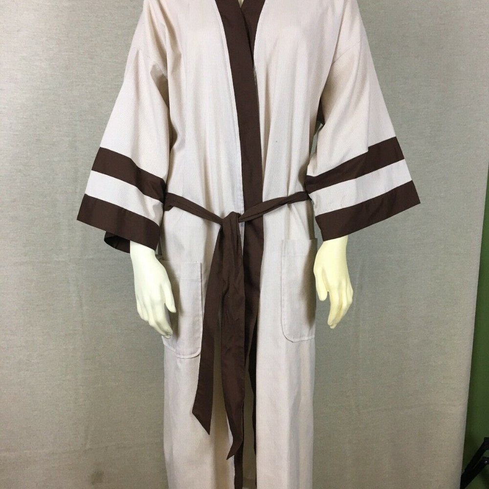 Rodgers Mens Sleepwear Robe Cotton Brown k086
